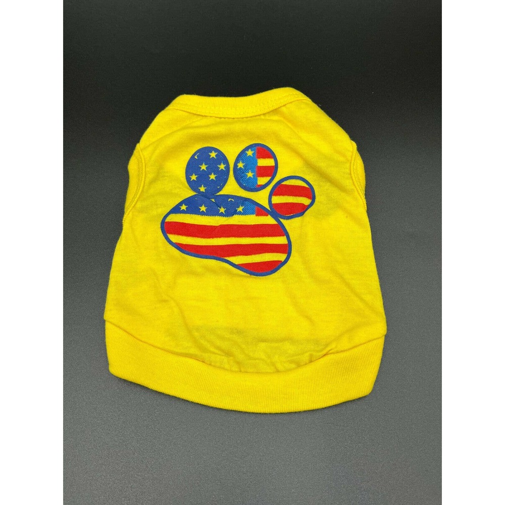 Cute Dog Clothes American Paw Flag Pet Puppy Small Cat Vest T-Shirt Apparel